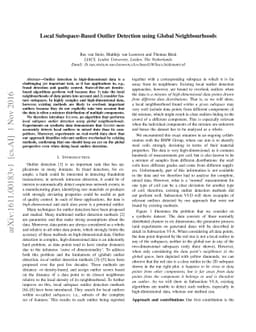 Local Subspace-Based Outlier Detection using Global Neighbourhoods