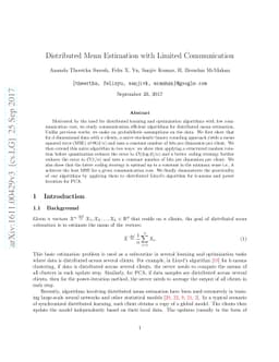 Distributed Mean Estimation with Limited Communication