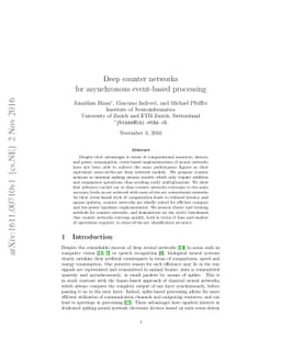 Deep counter networks for asynchronous event-based processing