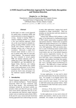 A FOFE-based Local Detection Approach for Named Entity Recognition and
  Mention Detection