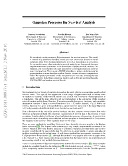 Gaussian Processes for Survival Analysis