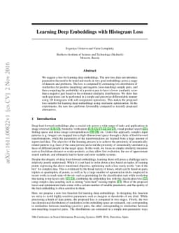 Learning Deep Embeddings with Histogram Loss