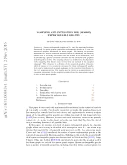 Sampling and Estimation for (Sparse) Exchangeable Graphs
