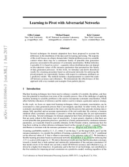 Learning to Pivot with Adversarial Networks
