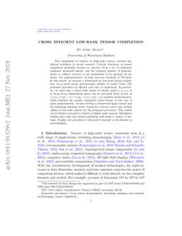 Cross: Efficient Low-rank Tensor Completion