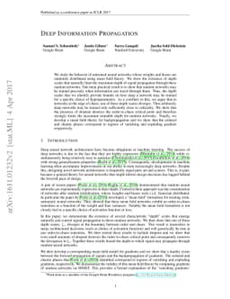 Deep Information Propagation