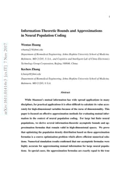 Information-Theoretic Bounds and Approximations in Neural Population
  Coding