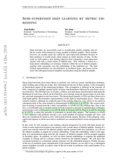 Semi-supervised deep learning by metric embedding