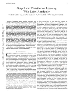 Deep Label Distribution Learning with Label Ambiguity