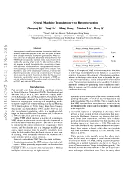 Neural Machine Translation with Reconstruction