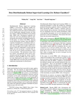 Does Distributionally Robust Supervised Learning Give Robust
  Classifiers?