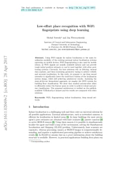 Low-effort place recognition with WiFi fingerprints using deep learning