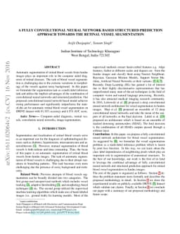 A Fully Convolutional Neural Network based Structured Prediction
  Approach Towards the Retinal Vessel Segmentation