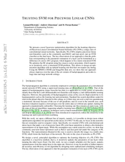 Trusting SVM for Piecewise Linear CNNs