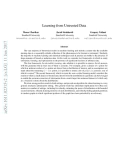 Learning from Untrusted Data