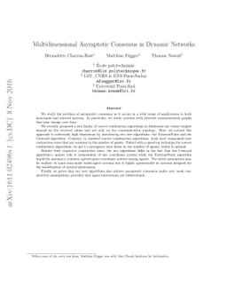 Multidimensional Asymptotic Consensus in Dynamic Networks