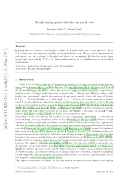 Robust change-point detection in panel data