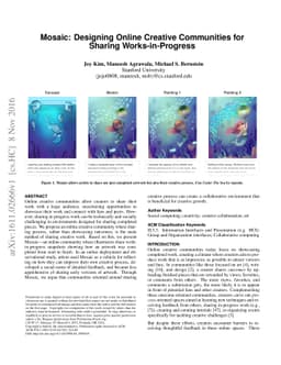 Mosaic: Designing Online Creative Communities for Sharing
  Works-in-Progress