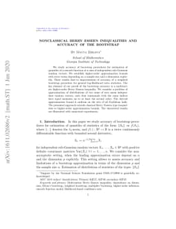 Nonclassical Berry-Esseen inequalities and accuracy of the bootstrap