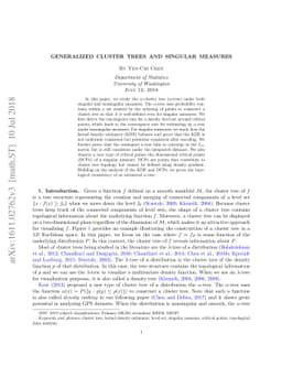 Generalized Cluster Trees and Singular Measures