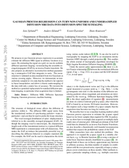 Gaussian process regression can turn non-uniform and undersampled
  diffusion MRI data into diffusion spectrum imaging