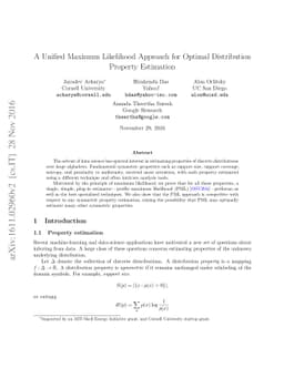 A Unified Maximum Likelihood Approach for Optimal Distribution Property
  Estimation