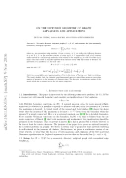 On the Diffusion Geometry of Graph Laplacians and Applications