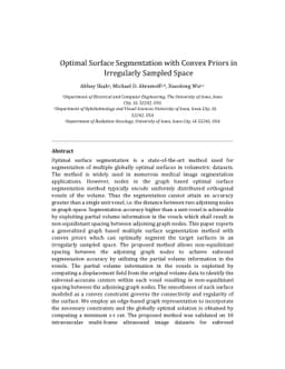 Optimal Surface Segmentation with Convex Priors in Irregularly Sampled
  Space