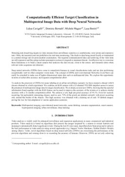 Computationally Efficient Target Classification in Multispectral Image
  Data with Deep Neural Networks