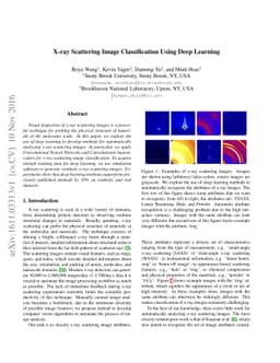 X-ray Scattering Image Classification Using Deep Learning