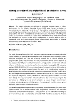 Testing, Verification and Improvements of Timeliness in ROS processes