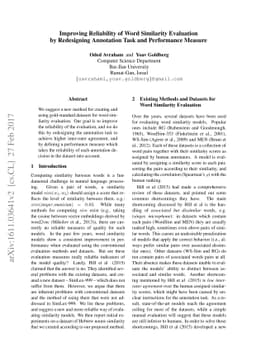 Improving Reliability of Word Similarity Evaluation by Redesigning
  Annotation Task and Performance Measure