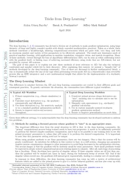 Tricks from Deep Learning