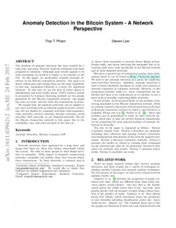 Anomaly Detection in the Bitcoin System - A Network Perspective
