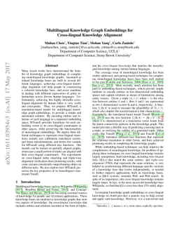 Multilingual Knowledge Graph Embeddings for Cross-lingual Knowledge
  Alignment