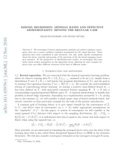 Kernel regression, minimax rates and effective dimensionality: beyond
  the regular case