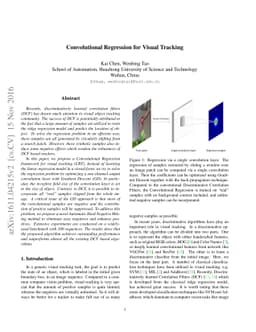 Convolutional Regression for Visual Tracking