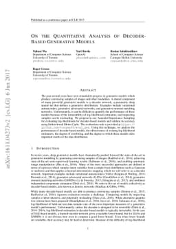 On the Quantitative Analysis of Decoder-Based Generative Models