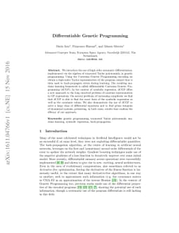 Differentiable Genetic Programming