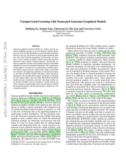 Unsupervised Learning with Truncated Gaussian Graphical Models
