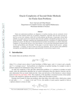 Oracle Complexity of Second-Order Methods for Finite-Sum Problems