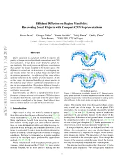 Efficient Diffusion on Region Manifolds: Recovering Small Objects with
  Compact CNN Representations