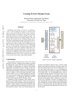 Learning To Score Olympic Events
