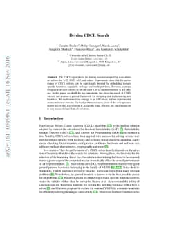 Driving CDCL Search