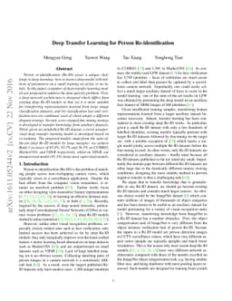Deep Transfer Learning for Person Re-identification