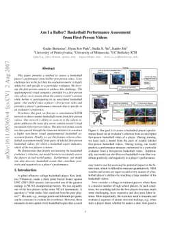 Am I a Baller? Basketball Performance Assessment from First-Person
  Videos