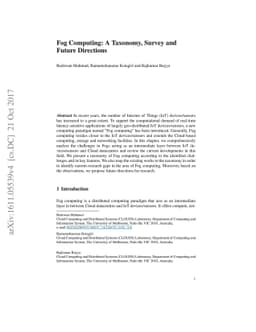 Fog Computing: A Taxonomy, Survey and Future Directions