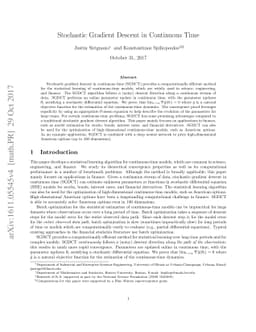 Stochastic Gradient Descent in Continuous Time