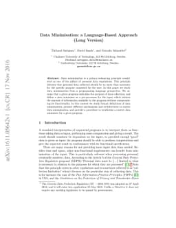 Data Minimisation: a Language-Based Approach (Long Version)