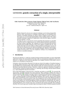 GENESIM: genetic extraction of a single, interpretable model